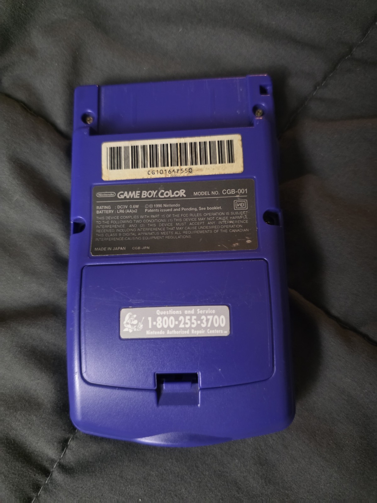 OEM Nintendo Game Boy Color Purple Console CGB-001 TESTED Bundle Dragon Warrior