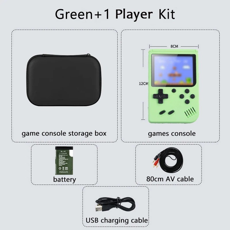 Handheld Retro Game Console 500+ Classic Games TV AV Output 1020mAh Kids Adults