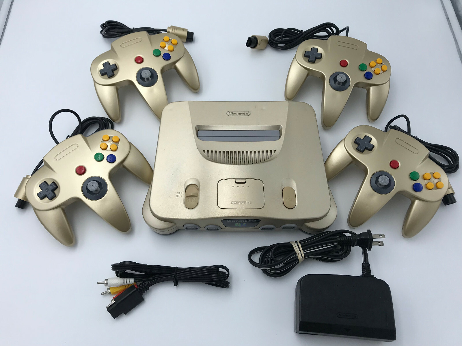 Choose Nintendo 64 Console Color + Up to 4 Controllers + Cords! CLEANED N64!
