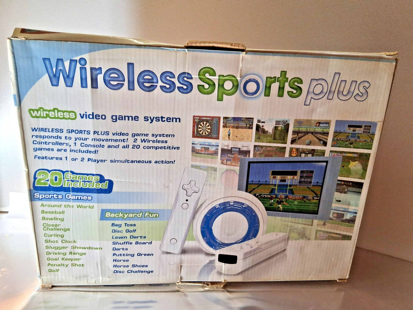 Senario TV VIDEO GAME WIRELESS SPORTS PLUS SYSTEM New 20 Games Installed Ages 8+