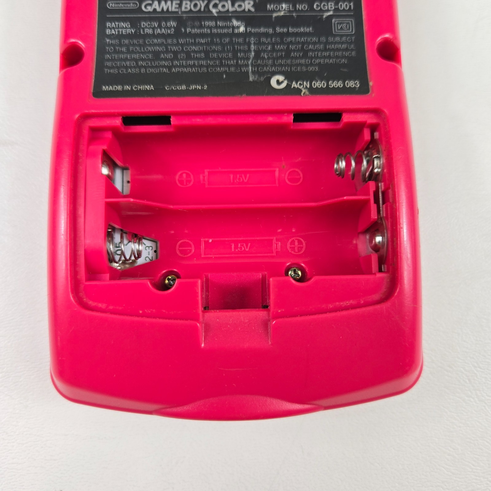 Nintendo Game Boy Color Handheld Game Console Berry Pink CGB-001 Tested Original
