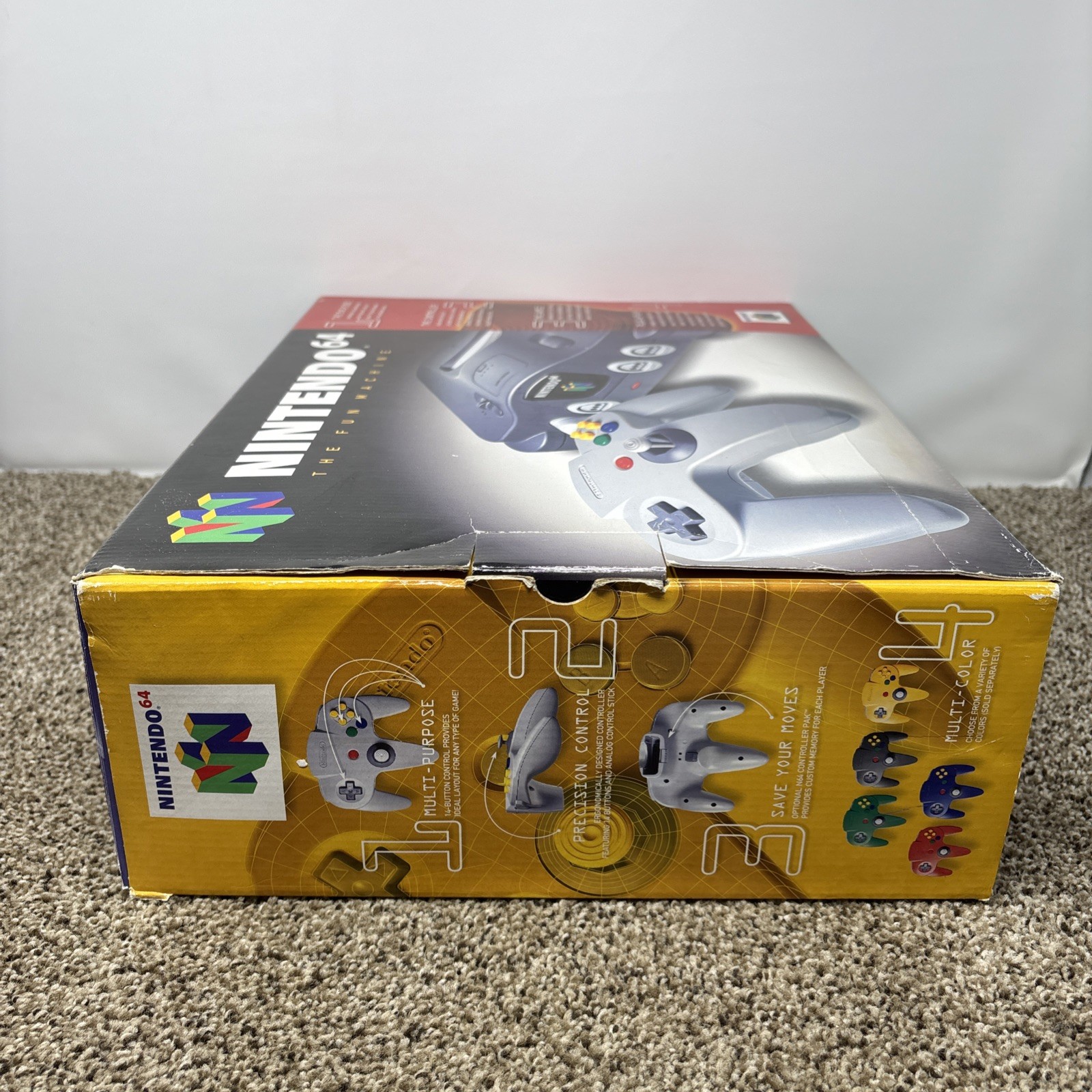 1996 Nintendo 64 Launch Edition Console Game Control Deck Complete in Box CIB