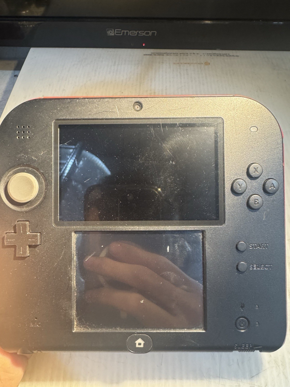 Nintendo 2DS Red Black Handheld System Tested Works