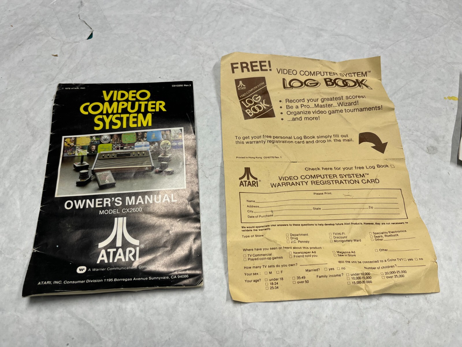 1982 ATARI VCS CX2600 *6 Switch* Console System in Original Matching Box Package