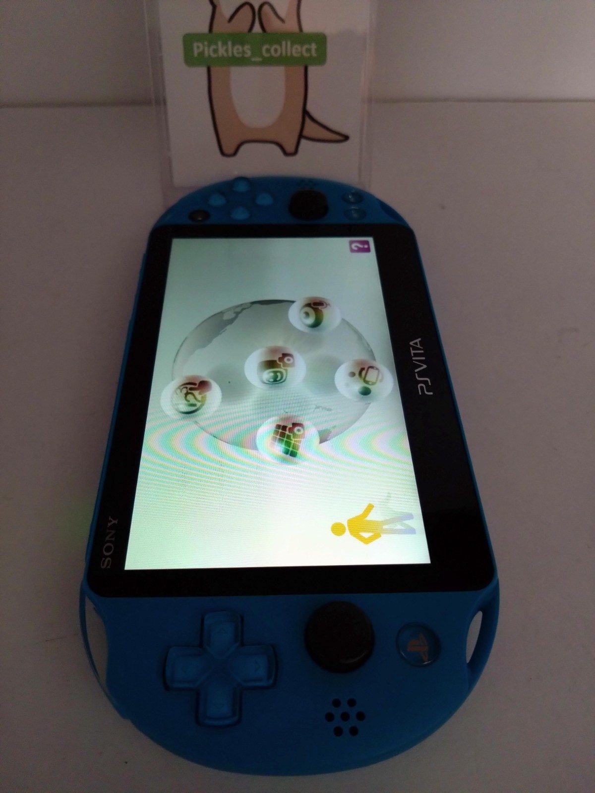 Sony PS Vita Aqua Blue PCH-2000 ZA23 Console only Wi-Fi PSV Slim Tested 0603E