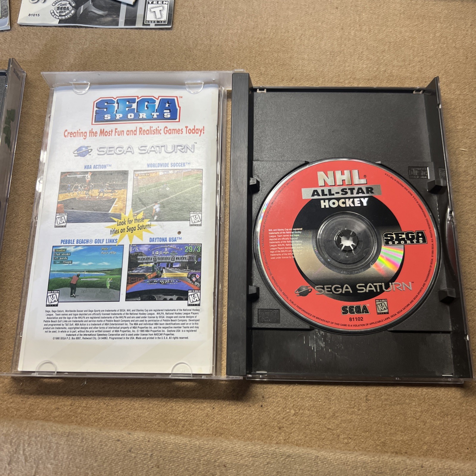 Sega Saturn Complete Bundle — CIB Console, 8 Games, Original Box Vintage 90s