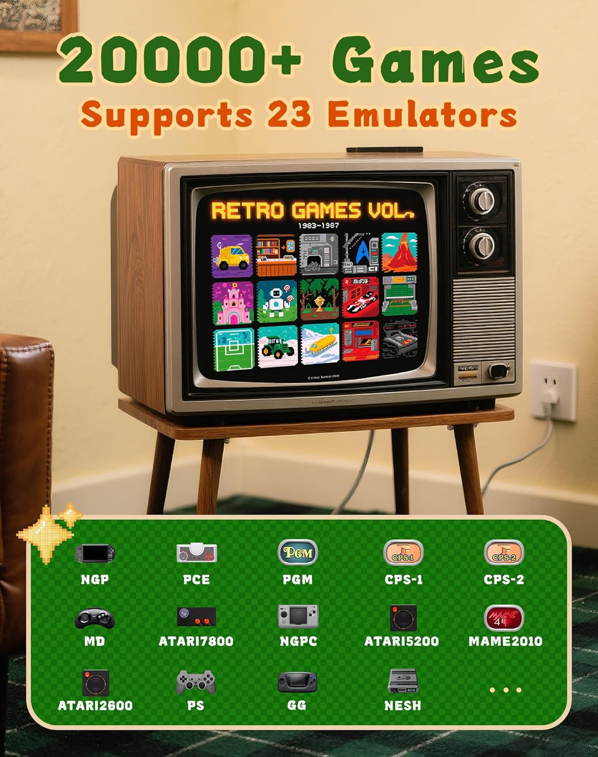 2026 New Upgrade Retro Gaming Console Pro, Video Games Consoles with 4K HDMI, Bu