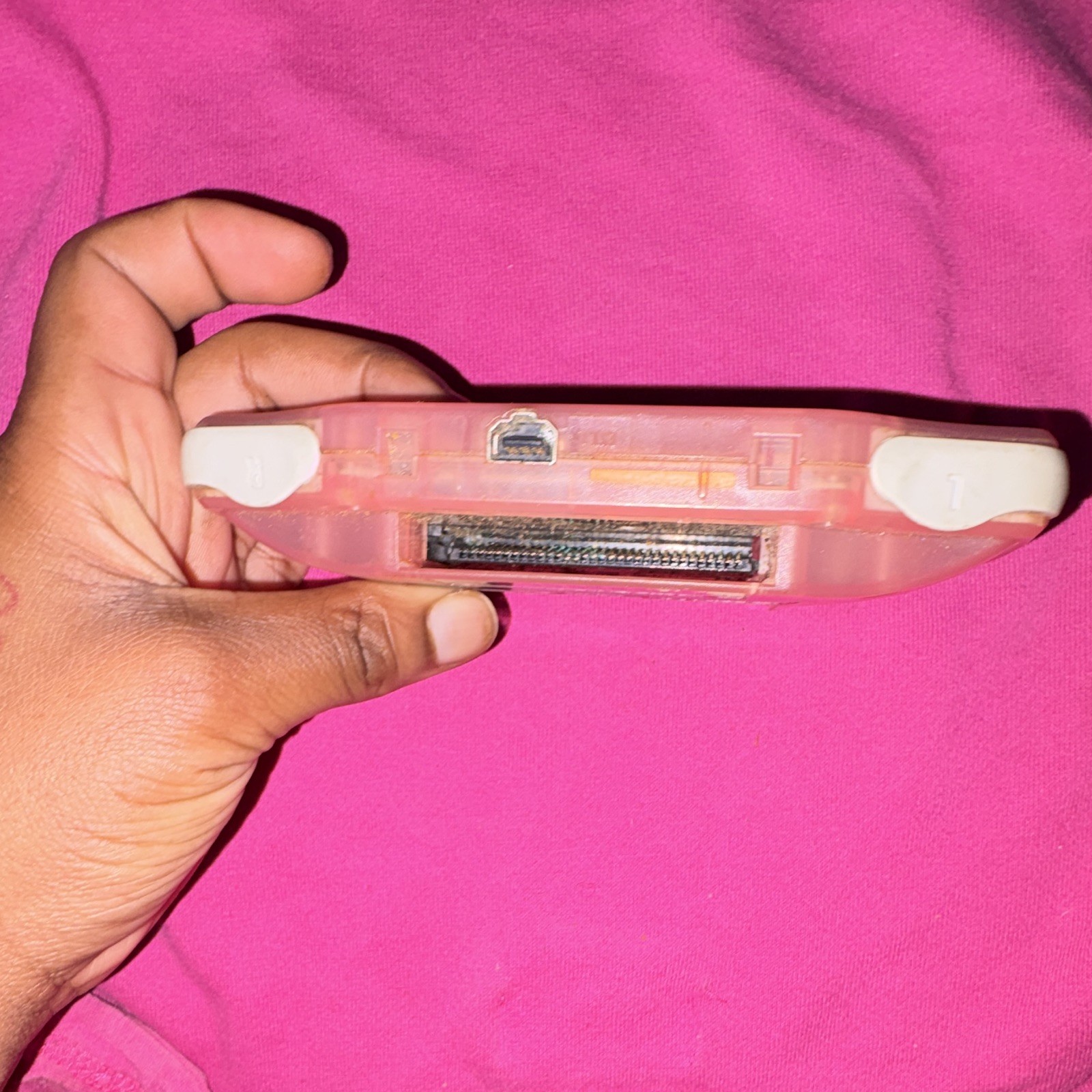 Nintendo Game Boy Advance AGB-001 Pink Handheld System w/ Headphone Jack