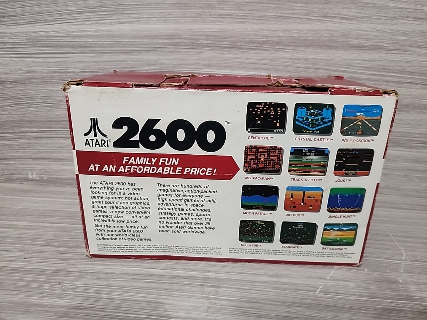 ATARI 2600 1987 Release Compact Junior Console system Original Box Tested