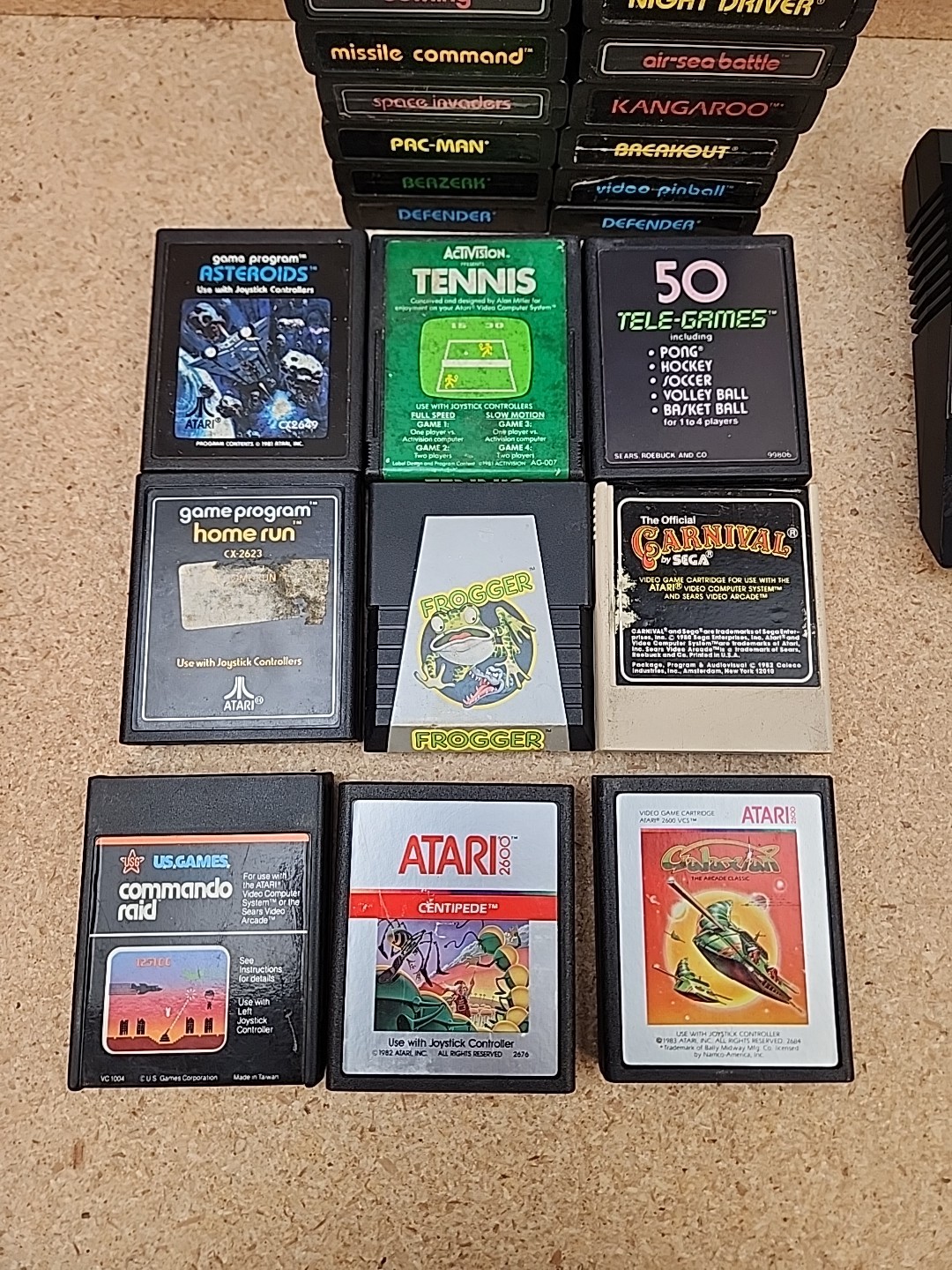 Huge Atari 2600 Junior Jr Console System Bundle w/Controllers & 32 Games TESTED