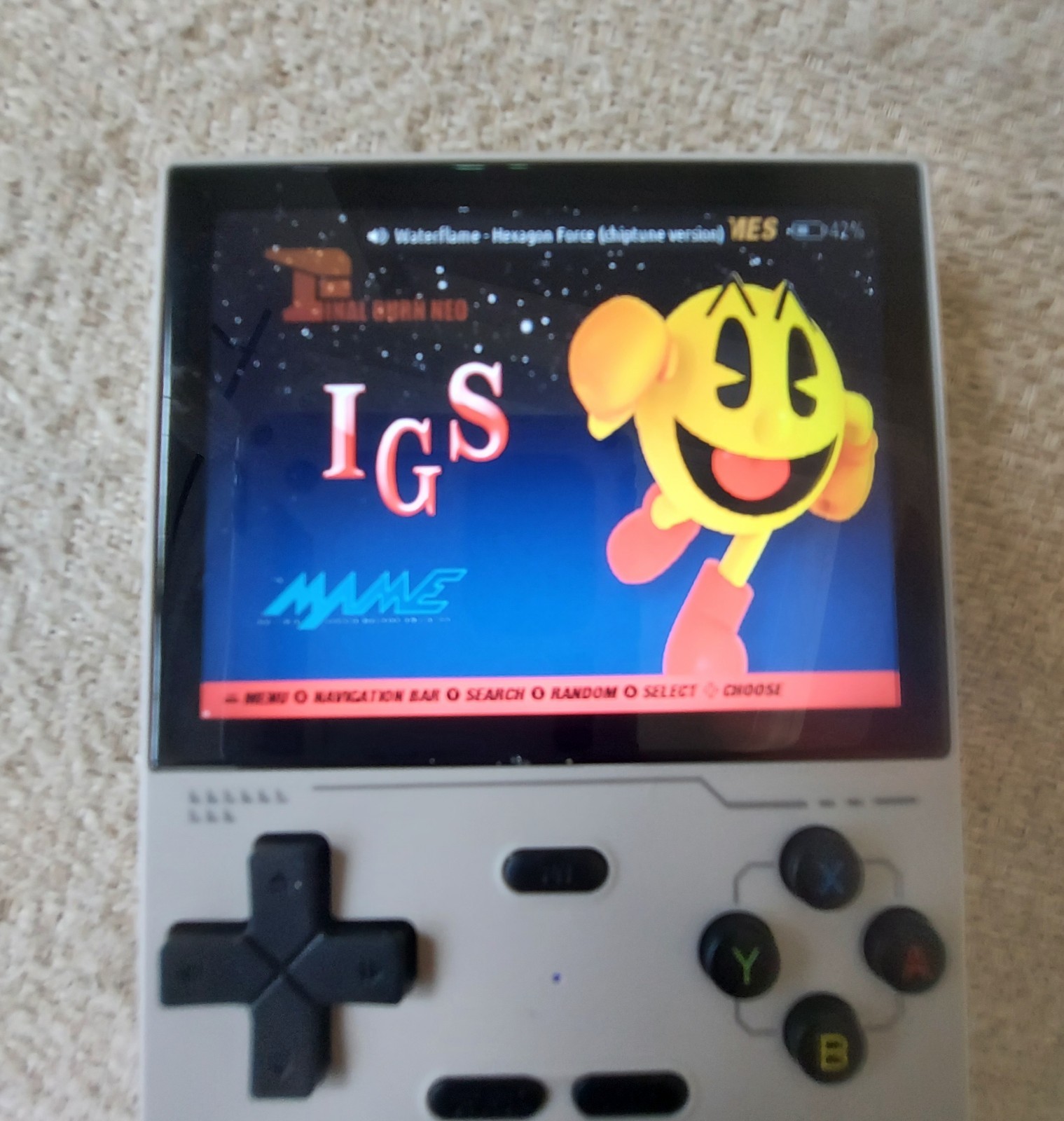 K36 Retro Handheld Video Game Console Loads of Retro Games Beige W/64GB Card.