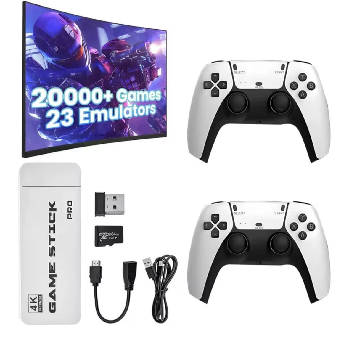 2026 New Retro Gaming Console, Retro Gaming Stick Pro with 20,000+ Classic Ga…
