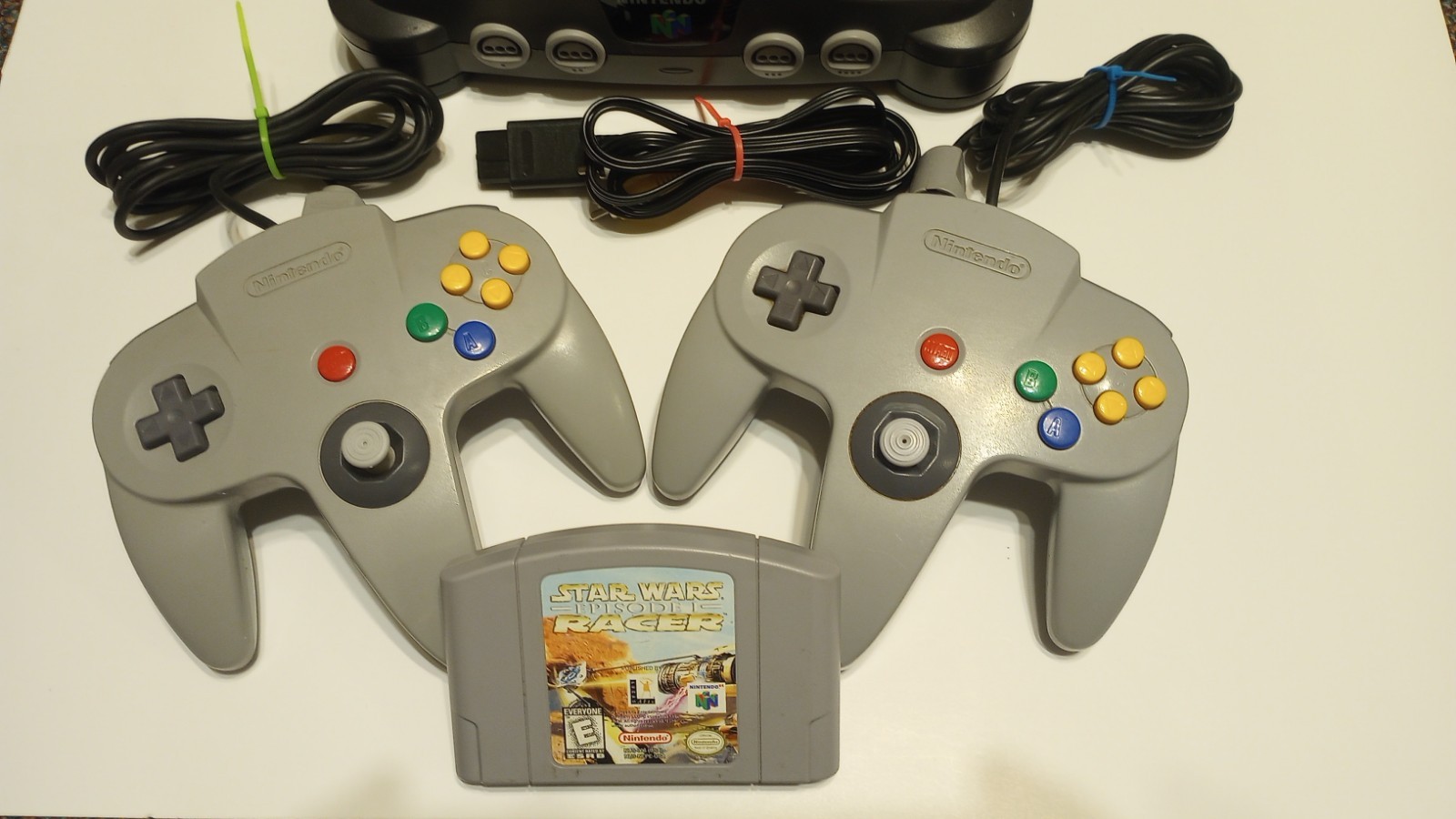 Nintendo 64 N64 Black Console NUS -001 USA Tested 2 Controllers Expansion Pak