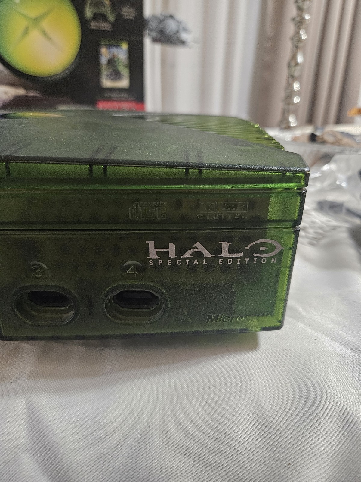 OG Xbox Halo Edition System Console In Box With 4 Controllers And Extras