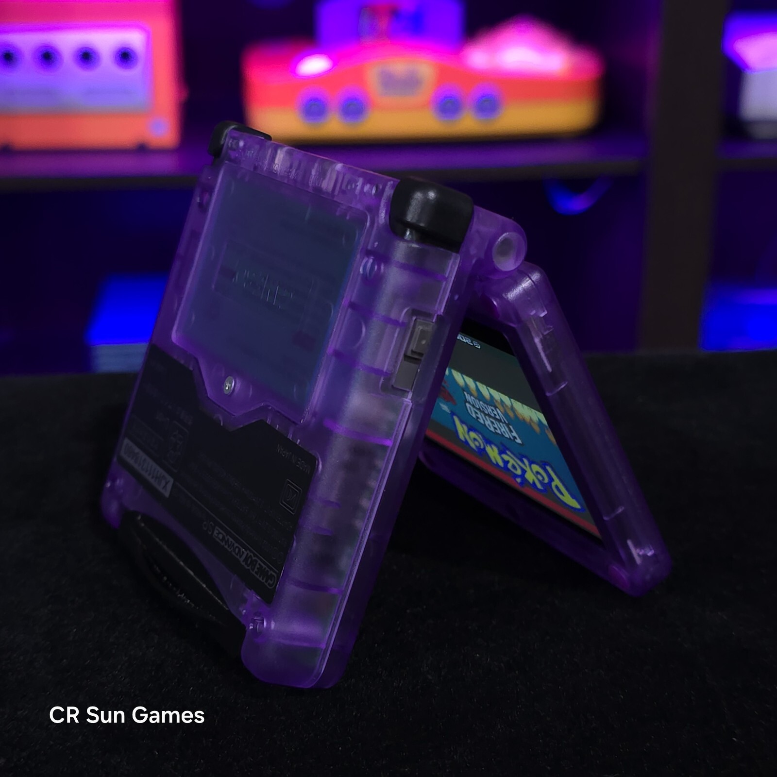 Clear Purple Nintendo Game Boy Advance GBA SP IPS V2 And USB-C