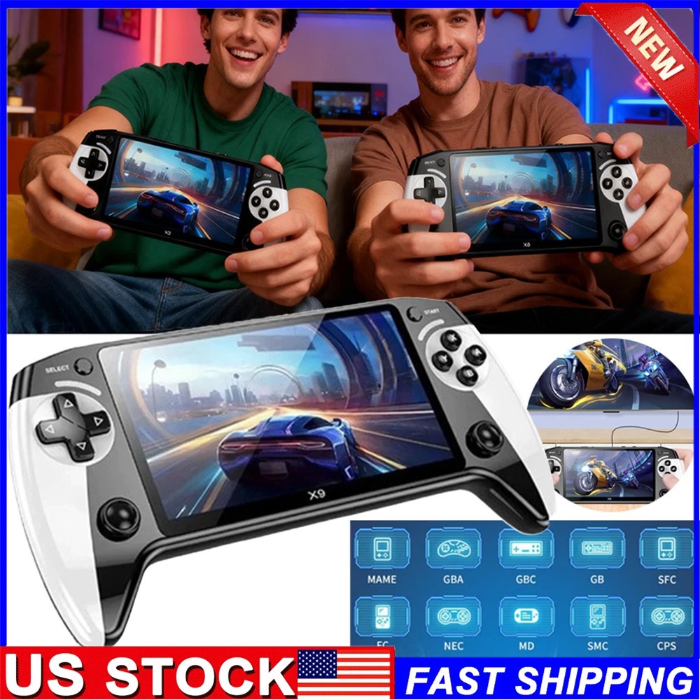 X9 Retro Handheld Game Console – 5.5» Screen, 3000 Games, Type-C Charging OY