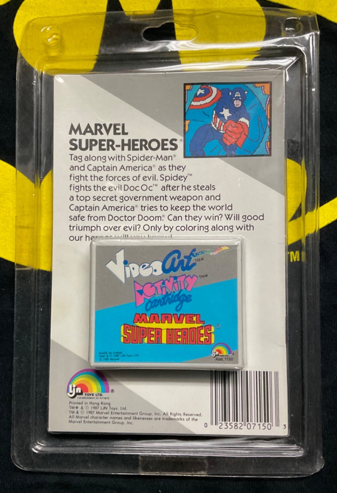 NIB Vintage 1987 LJN Video Art Game Marvel Super Heros Spiderman Captain America