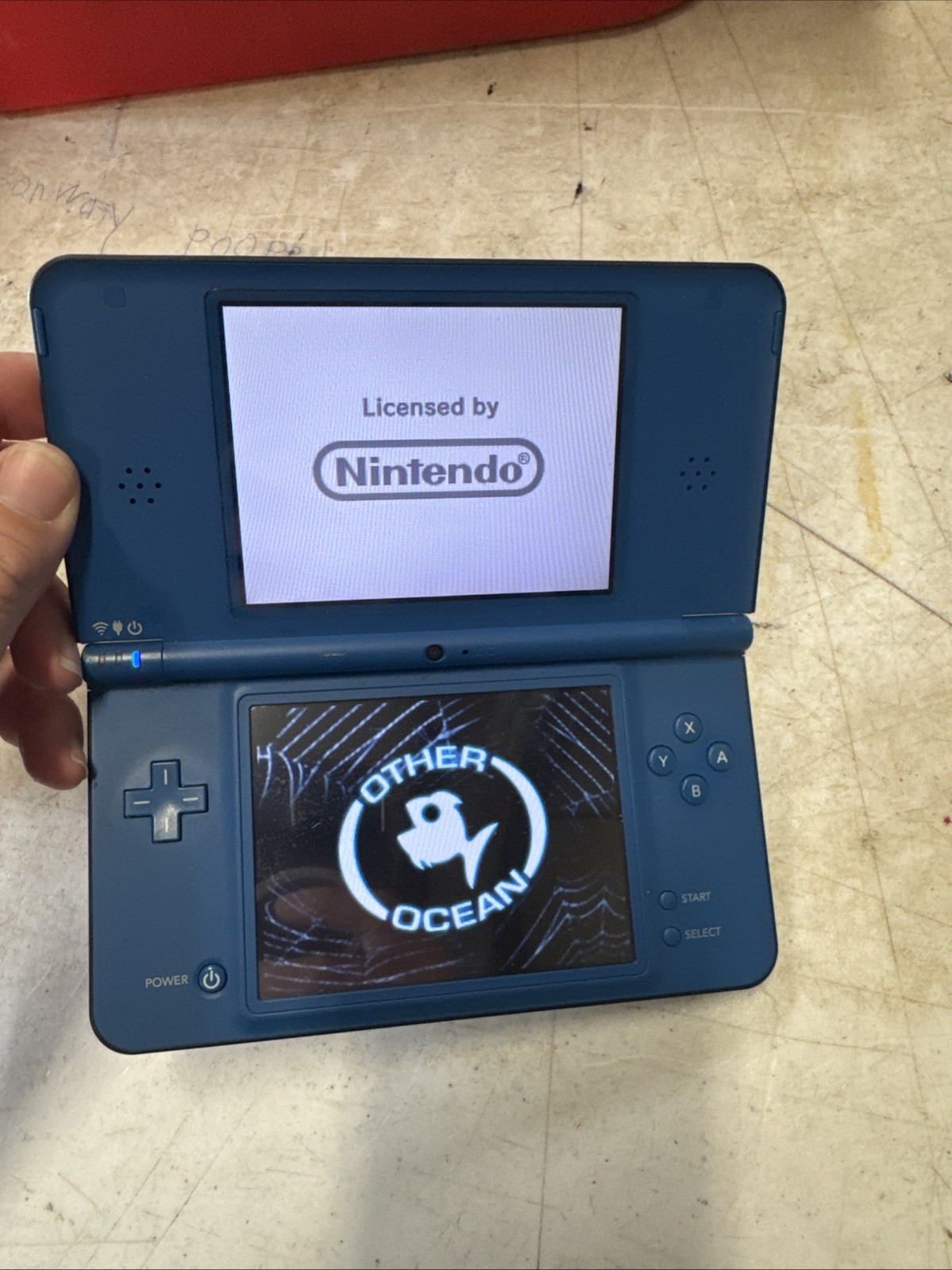 Nintendo DSI XL midnight Blue Handheld System And Charger Works Great