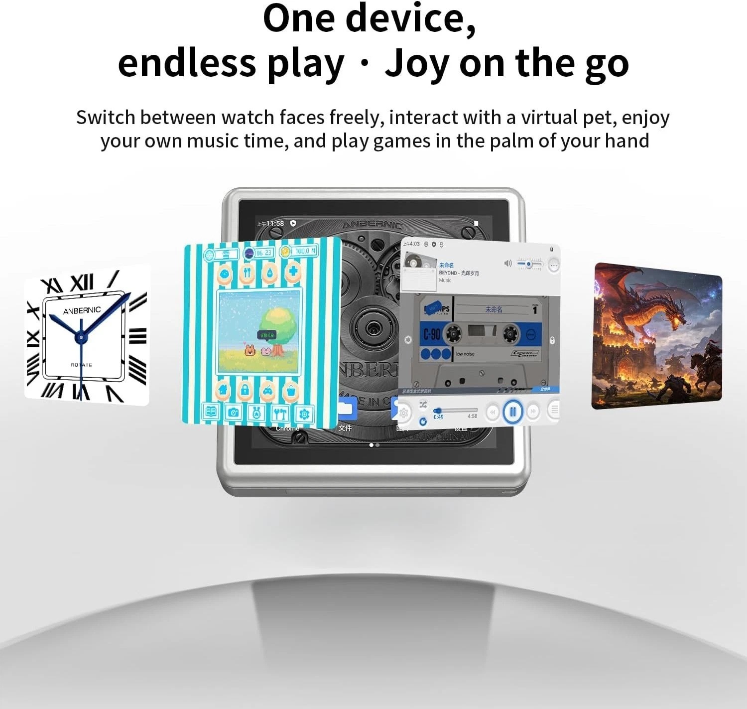 RG Rotate Retro Handheld Game Console, 3.5″ Swivel Screen Android Portable Pl…