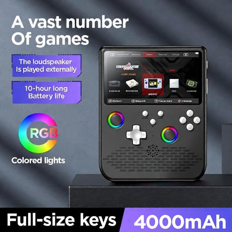 Retro Handheld Game Console, 64G, 5.0 Inch IPS HD Screen, Linux System