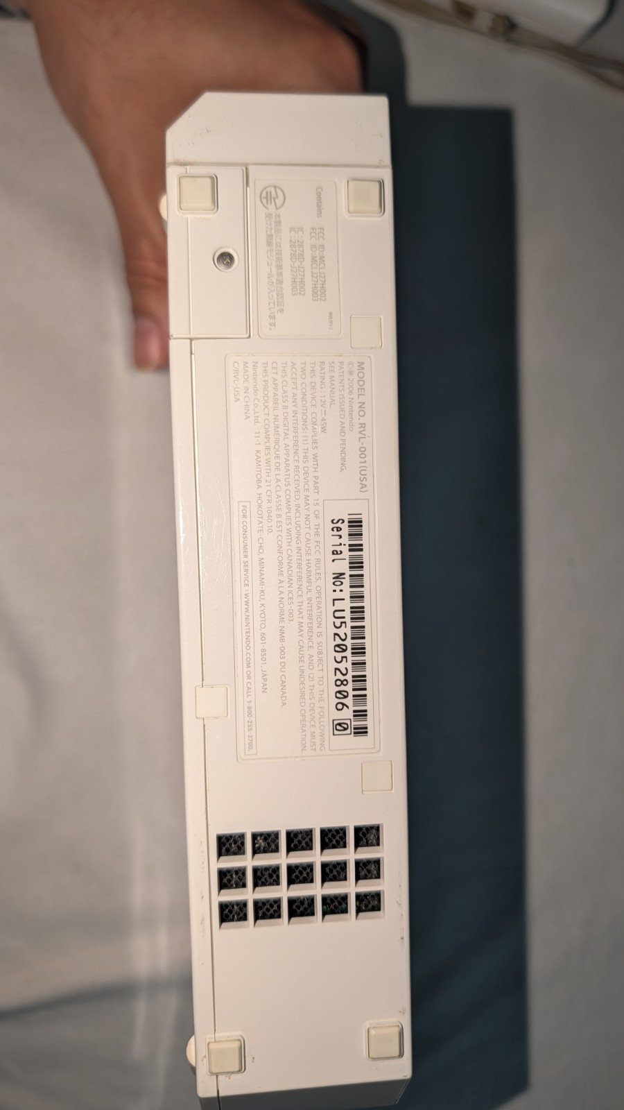 Nintendo Wii RVL-001 512MB White Home Console Tested Working -See Description-