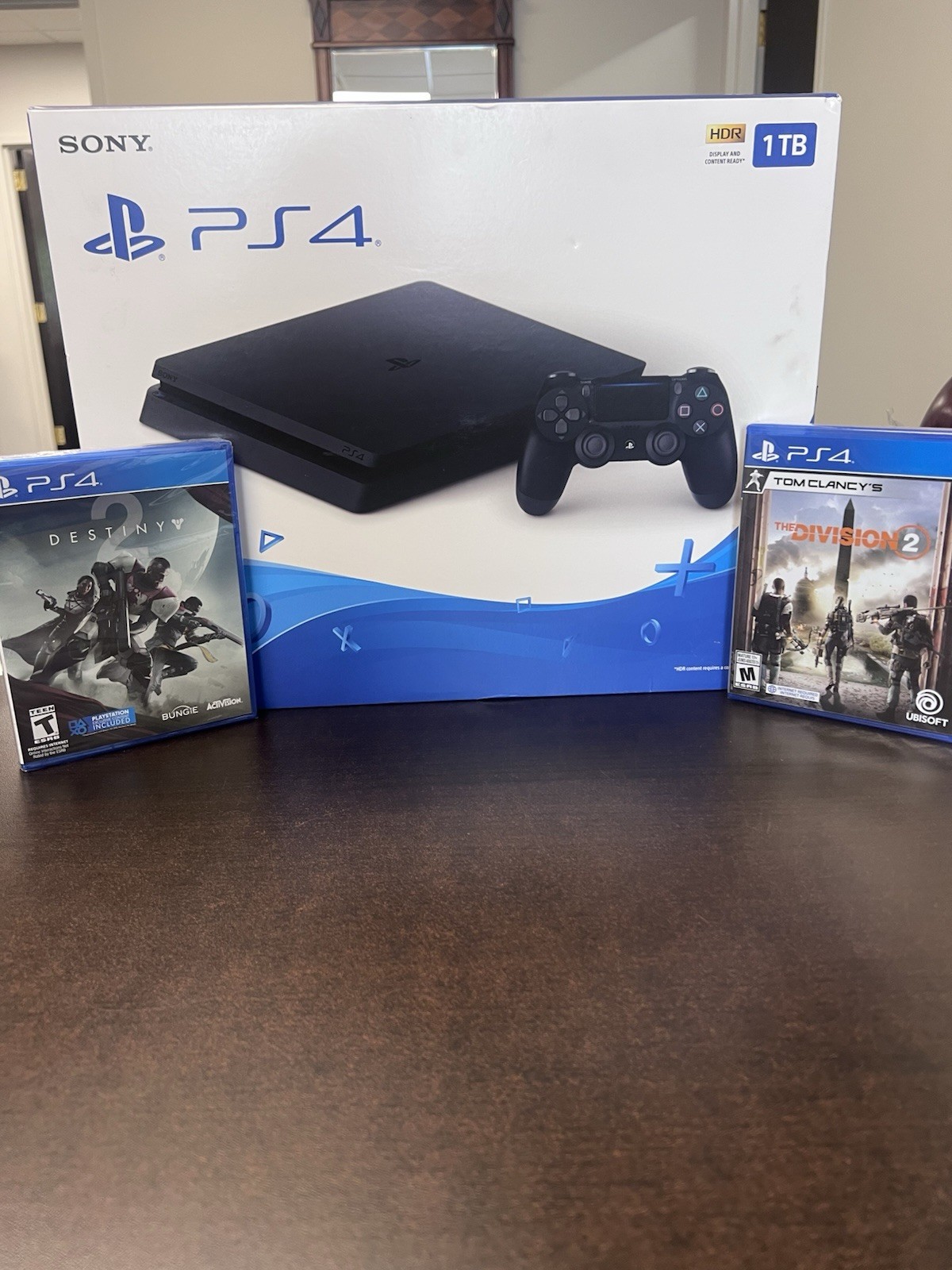 Sony PlayStation 4 Slim 1TB Console – Jet Black W/ 2 Games And Backpack