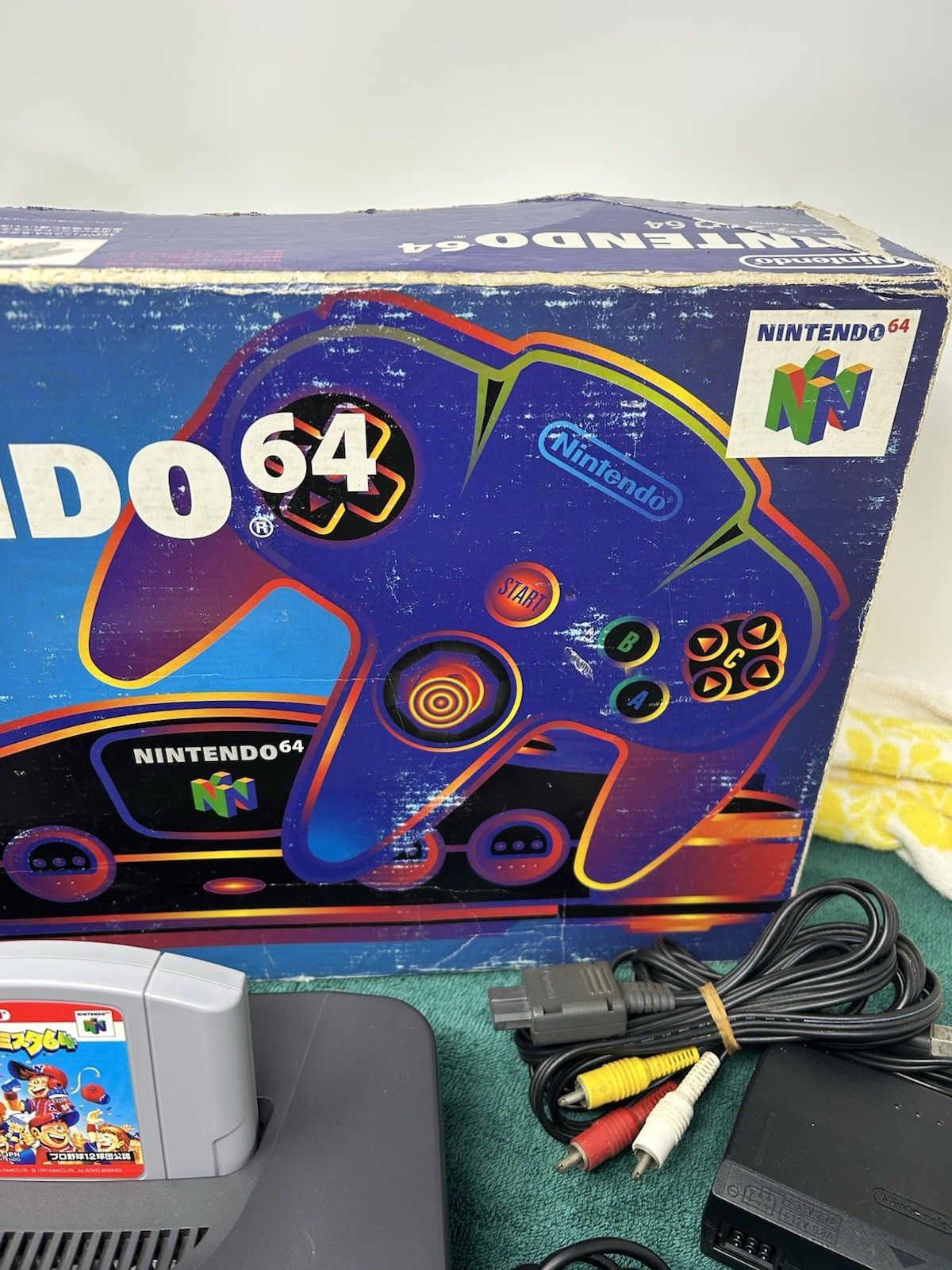Nintendo 64 N64 Game Console System In Box NUS-002 Black Japan Model With Game!