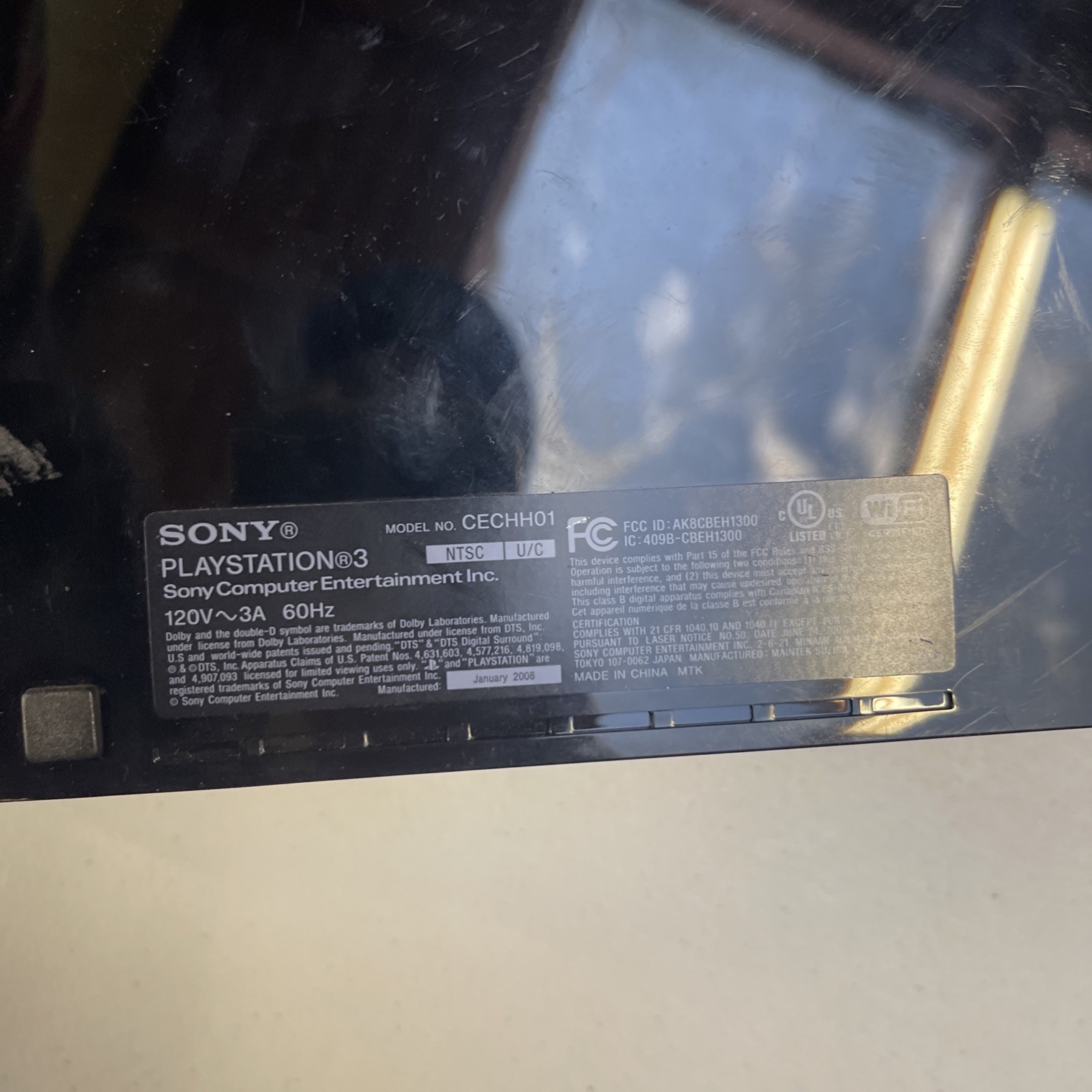 Sony PlayStation 3 Fat Phat PS3 Console Black CECHH01 PARTS