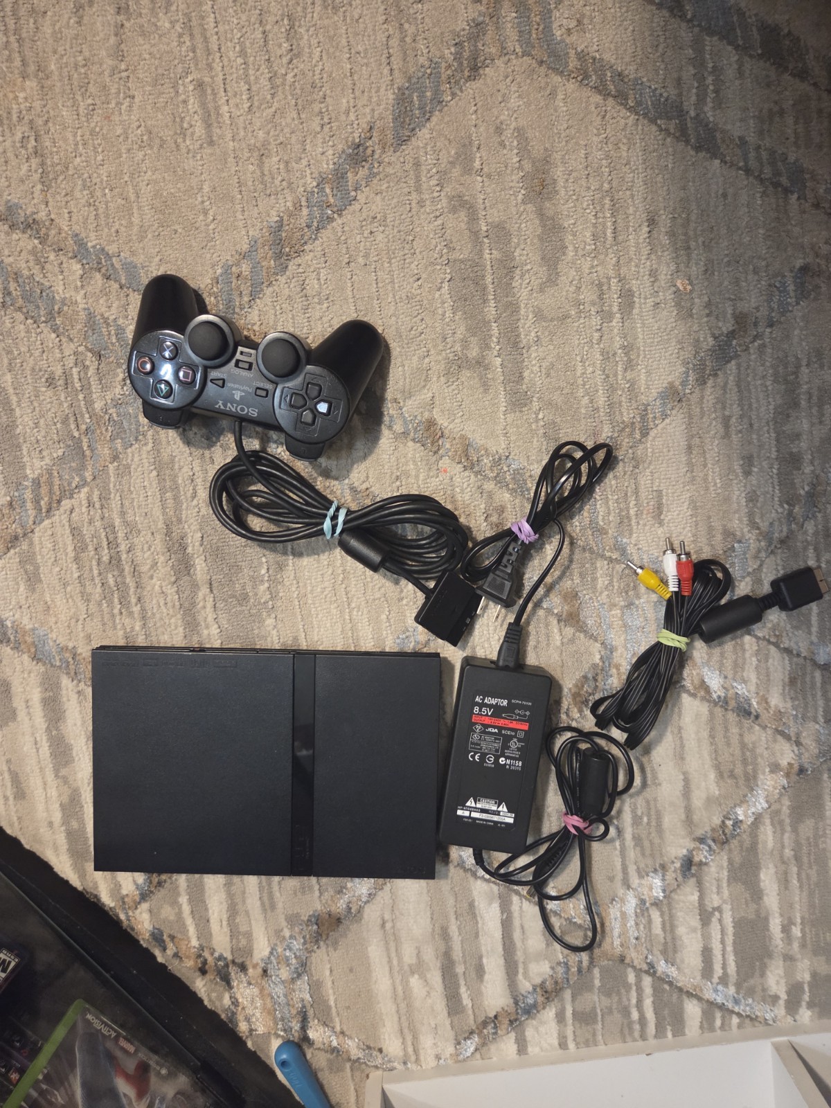 Sony PlayStation 2 Slim SCPH-79001 Black NTSC-U/C Console Bundle w/ Controller