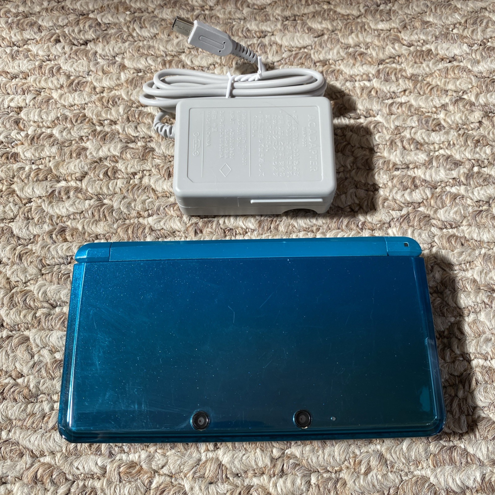 Nintendo 3DS Aqua Blue Handheld Handheld Console System CTR-001 Tested USA