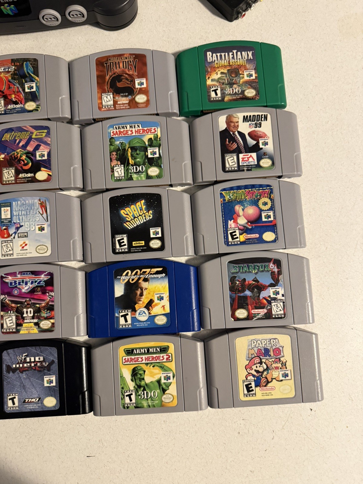 Nintendo 64 N64 Console Bundle w/19 Game 1 controller & hdmi converter box
