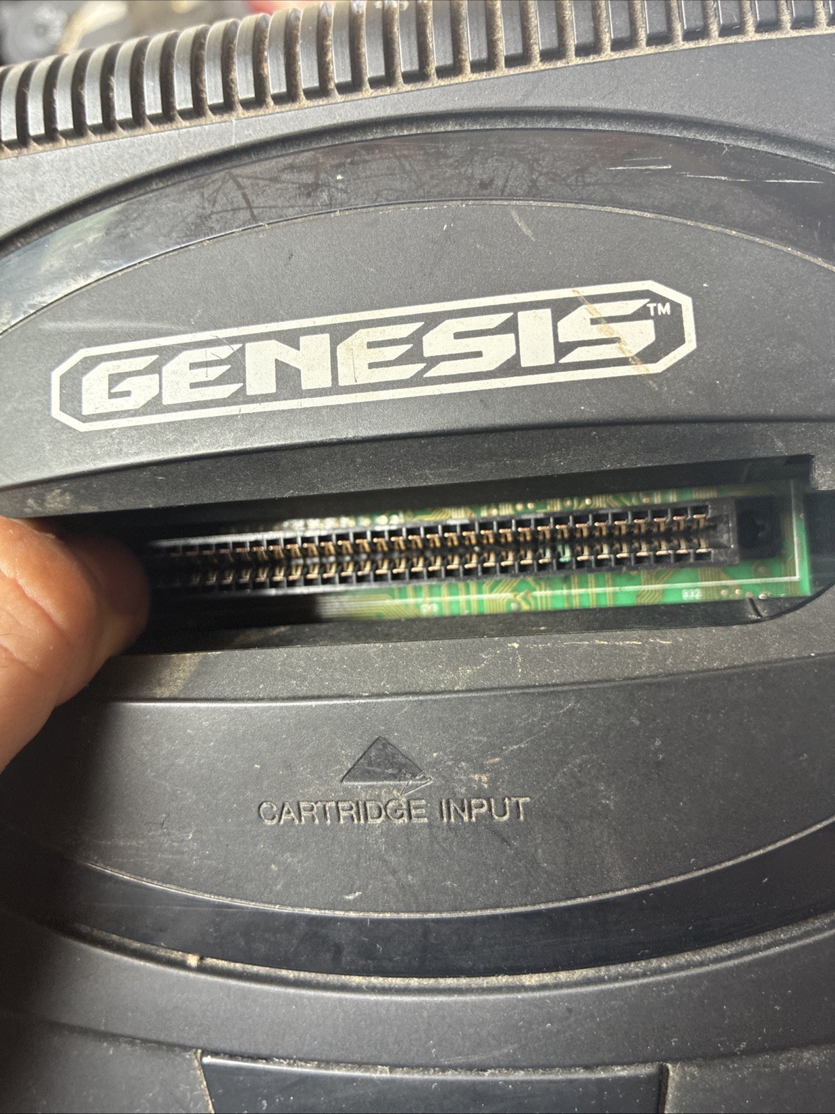 Sega Genesis Black Console Only, MK-1631 Gen 2 (powers On -But Not Fully Tested)
