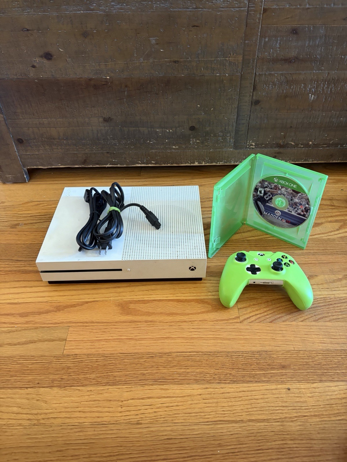 Xbox One S 500GB Model 1681 Console + Controller + Madden 17 + Cables #11