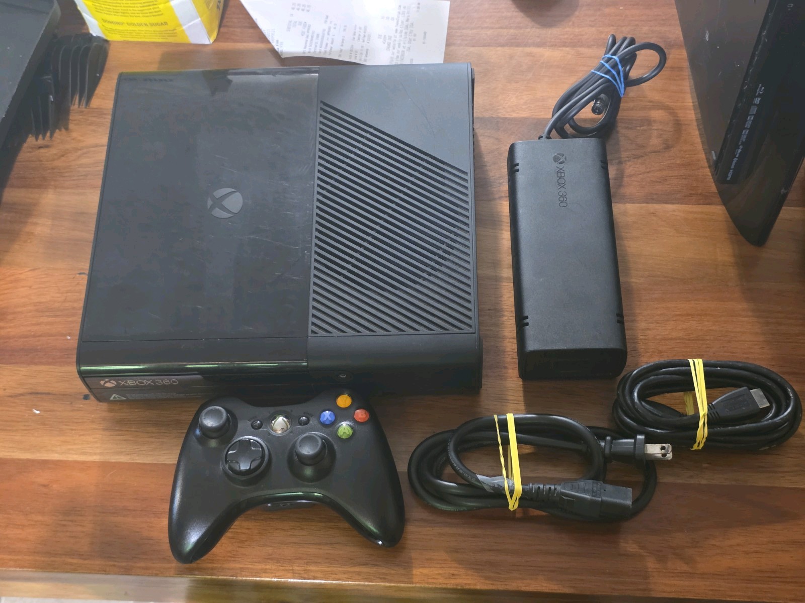 Microsoft Xbox 360 E 500GB Console With Power Supply Controller Tested