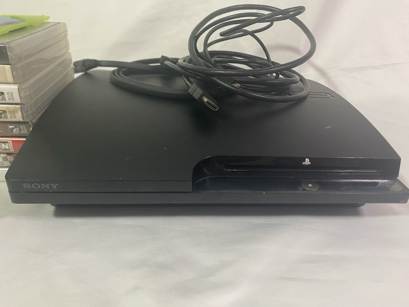 Sony PlayStation 3 PS3 Slim Console Bundle W/Controller & 9 Games Tested