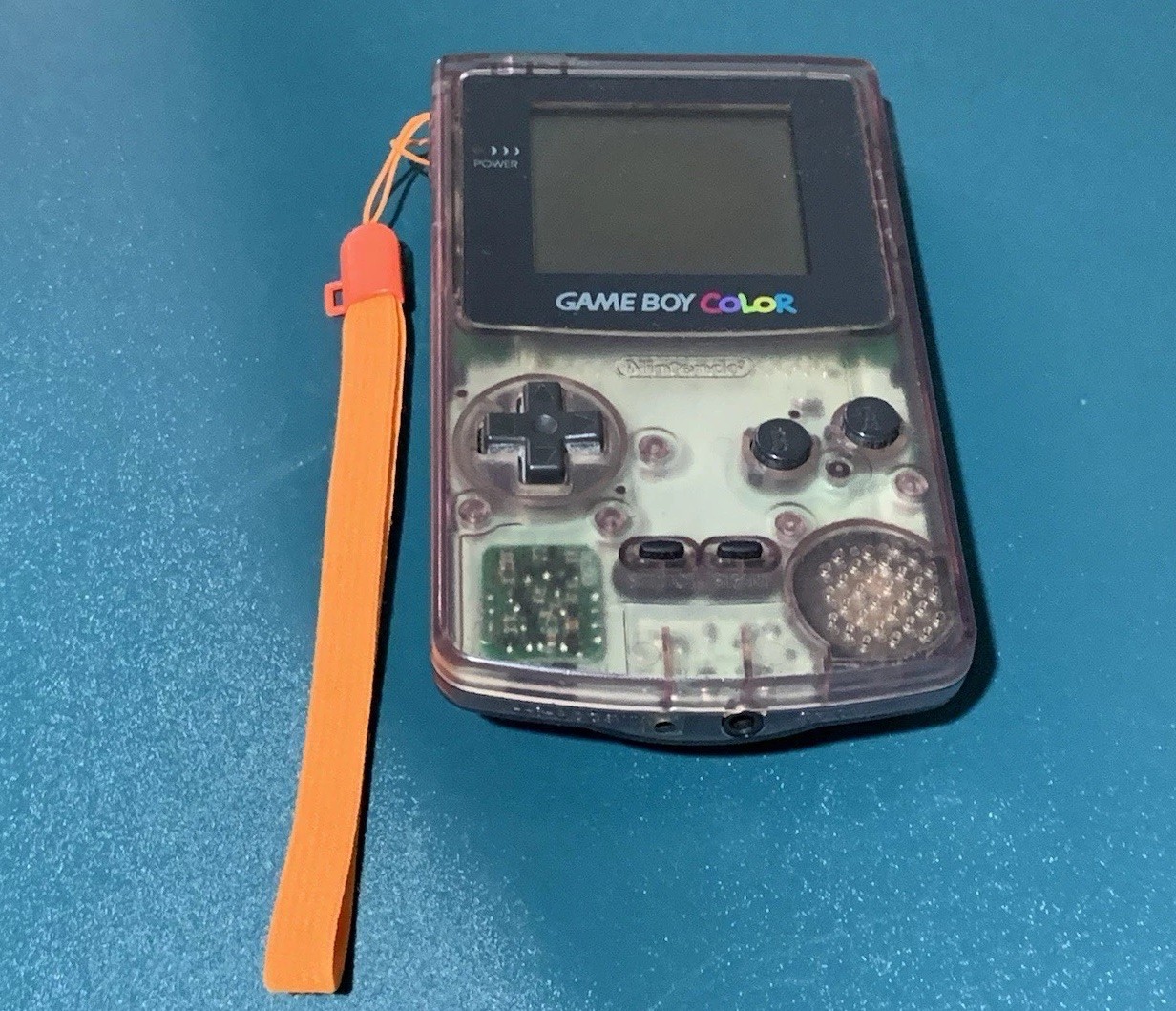 Game Boy Color Atomic Purple Nintendo Backcover Missing Skeleton CGB-S-SA Repair
