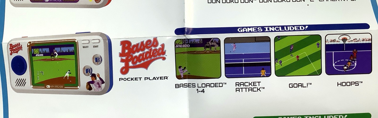 Bases Loaded Pocket Player 7 Games My Arcade Portable Gaming System Works