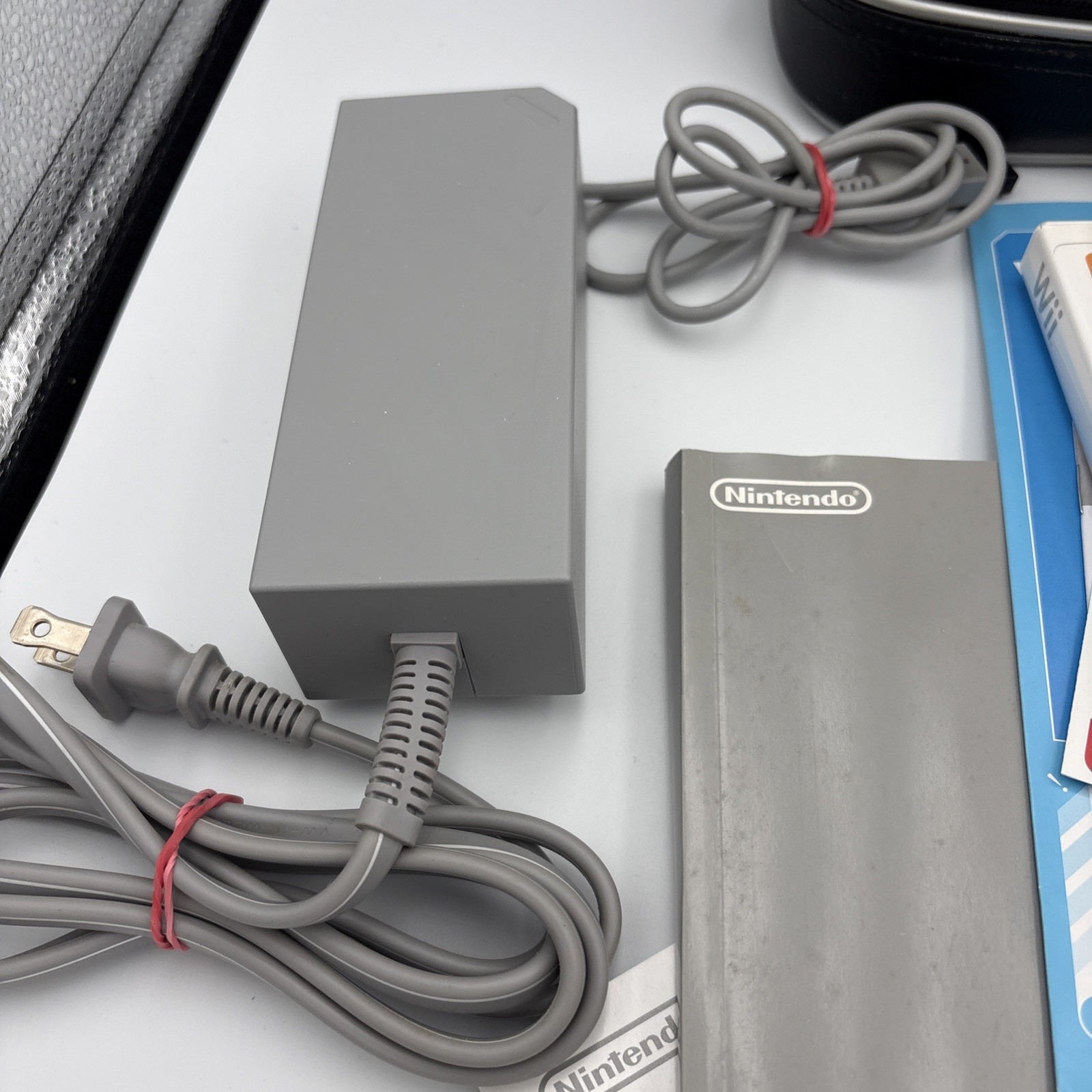 Nintendo Wii RVL-001; Power/Av Cables White; Brunswick Sports Bag Wii Fit Plus
