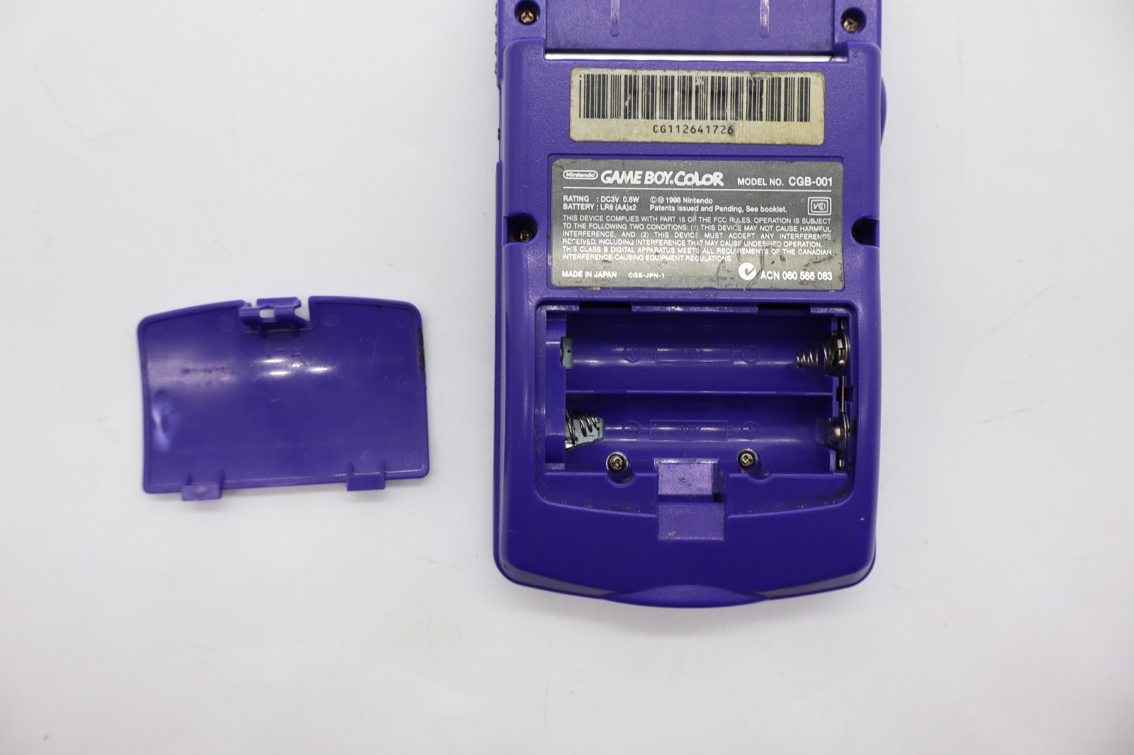 Nintendo Gameboy Color GBC Grape Purple CGB-001 PARTS Backlit Display
