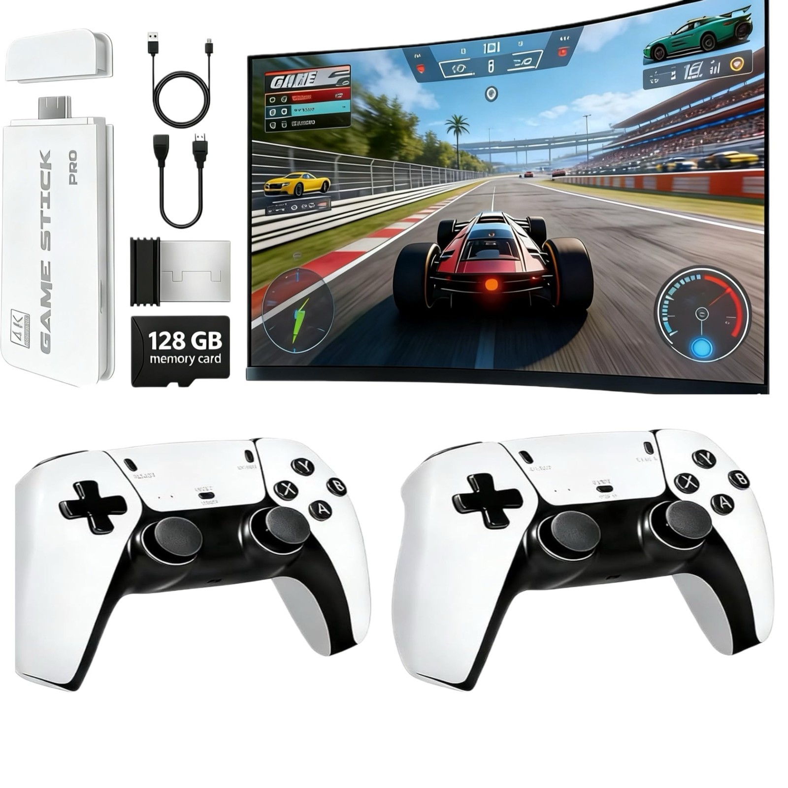 Retro Wireless Gaming Console 2026 – 128GB, 23 Emulators, 20,000+ Games, 4K HDMI