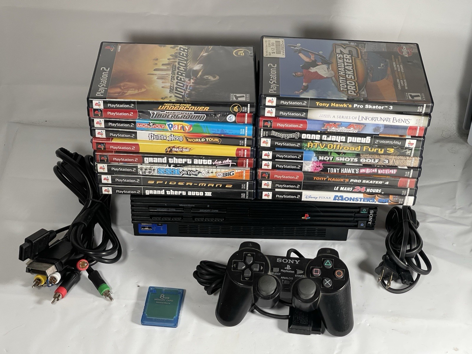 Sony PlayStation 2 PS2 Fat Console With Games READ