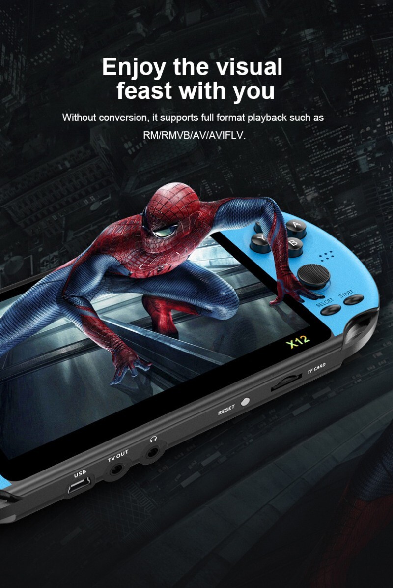 Portable Console 2000 Built-In Games TV Connection Retro Classic 5 Inch