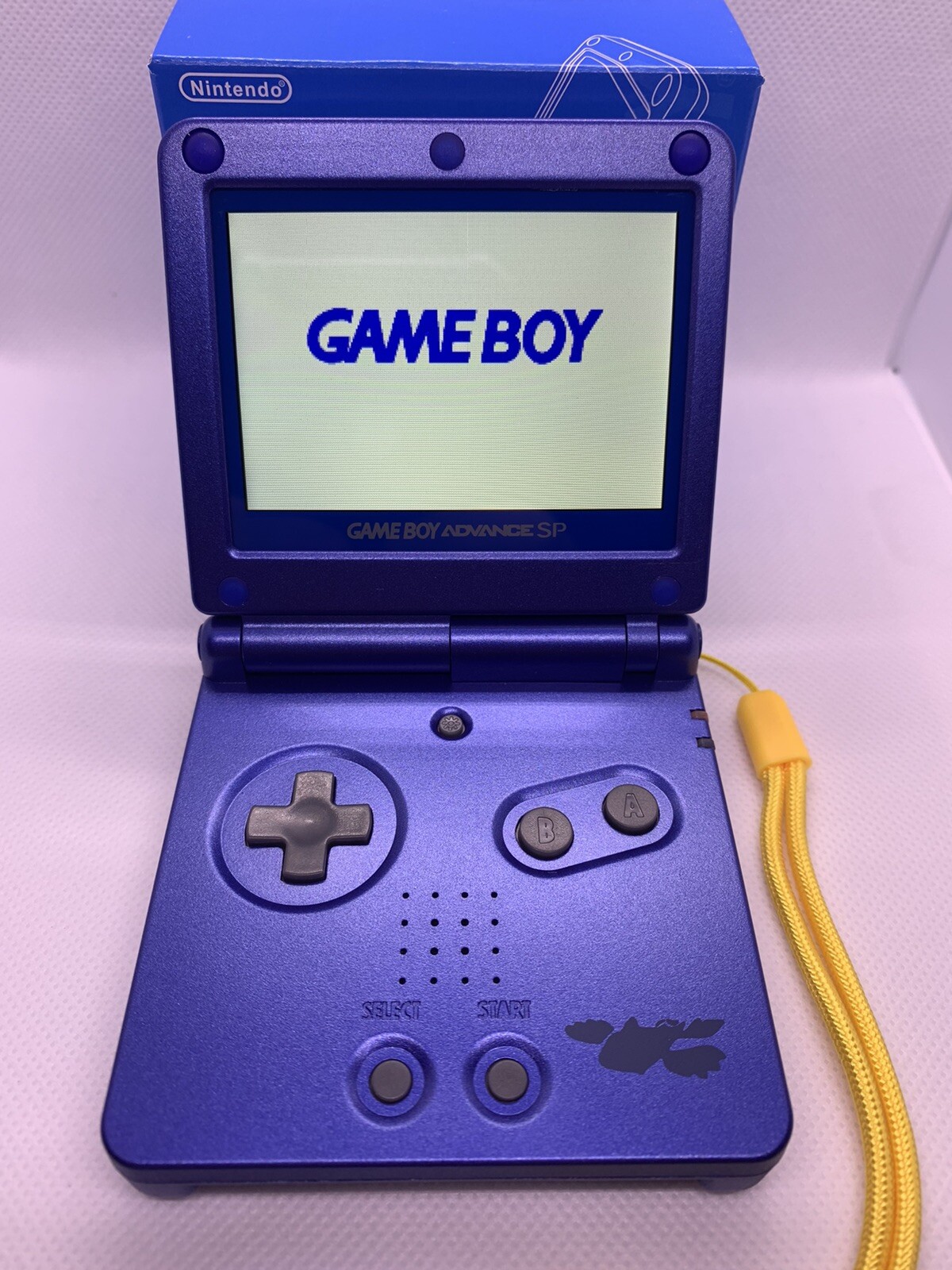 Kyogre GBA SP Gameboy Advance SP IPS V2 – Charger, Custom Power LED & EYE