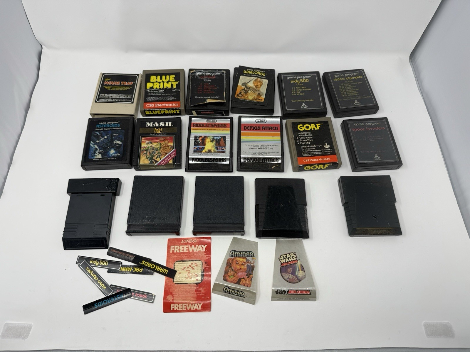Atari 2600 Black Game Console with Games And Controllers All Untested