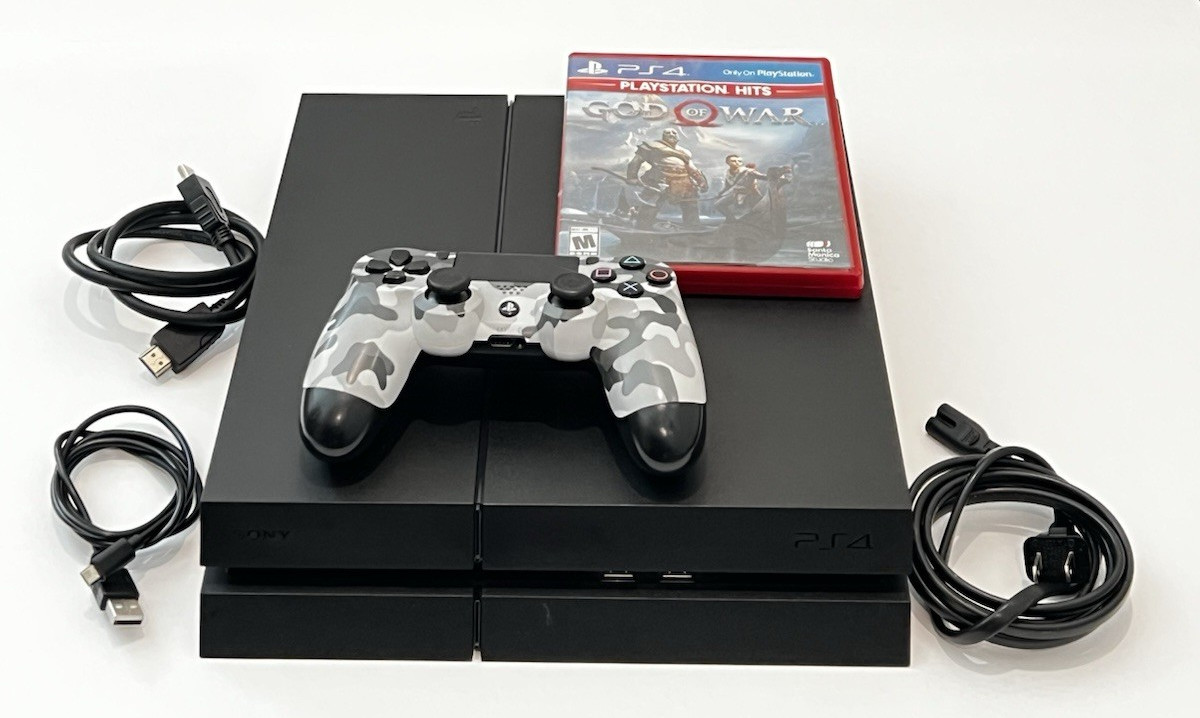 Sony PlayStation 4 500GB Black Console PS4 CUH-1215A w/ Controller Game Cable