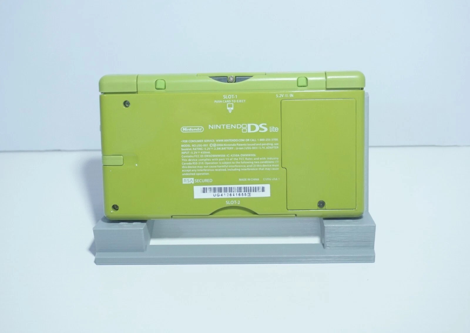 Nintendo DS Lite Olive Green Handheld System with Charger & Stylus Pen