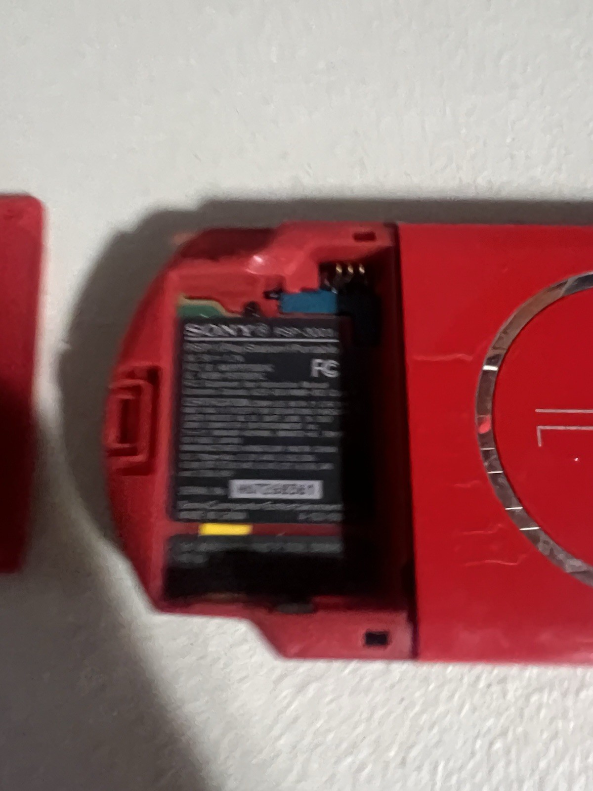 Sony PSP 3000 Console Red Black No Battery No Charger with Memory Card 1GB