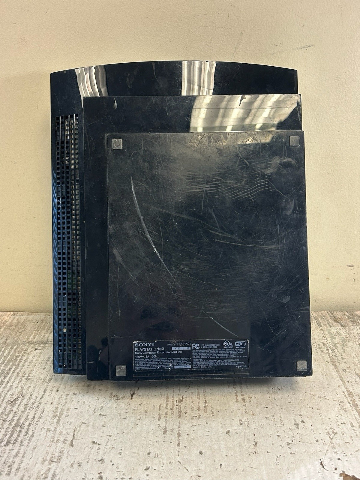 Sony PlayStation 3 Black Fat Original Console Model CECHK01 Tested No Hard Drive