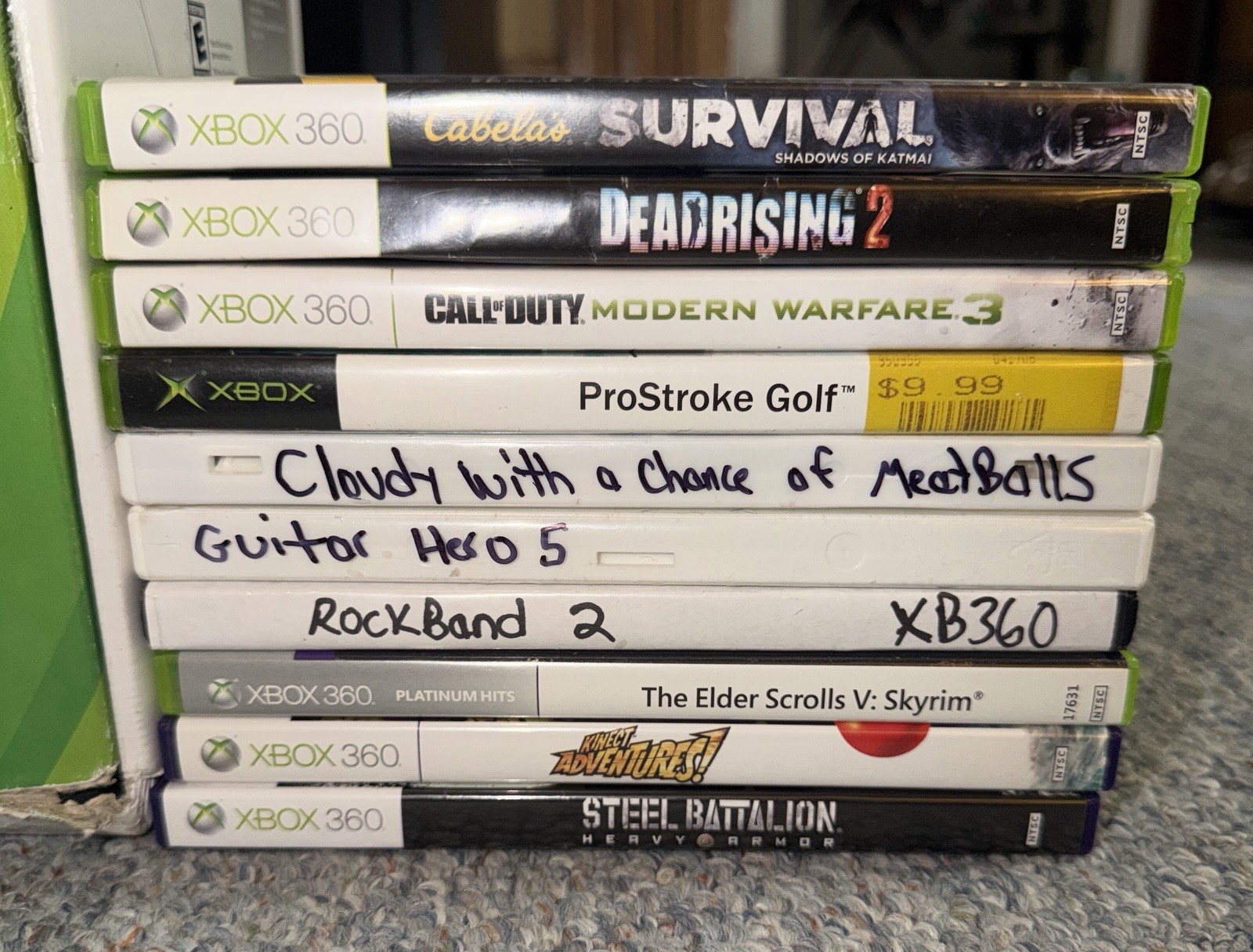 Microsoft Xbox 360 S Matte Black (10 Game Bundle)