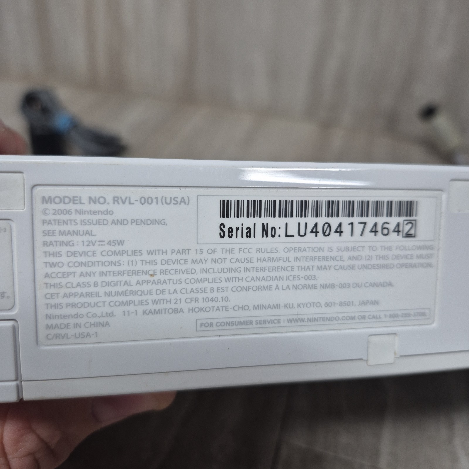 Nintendo Wii White Console No. RVL-001, Tested and Works Great Console & Cables